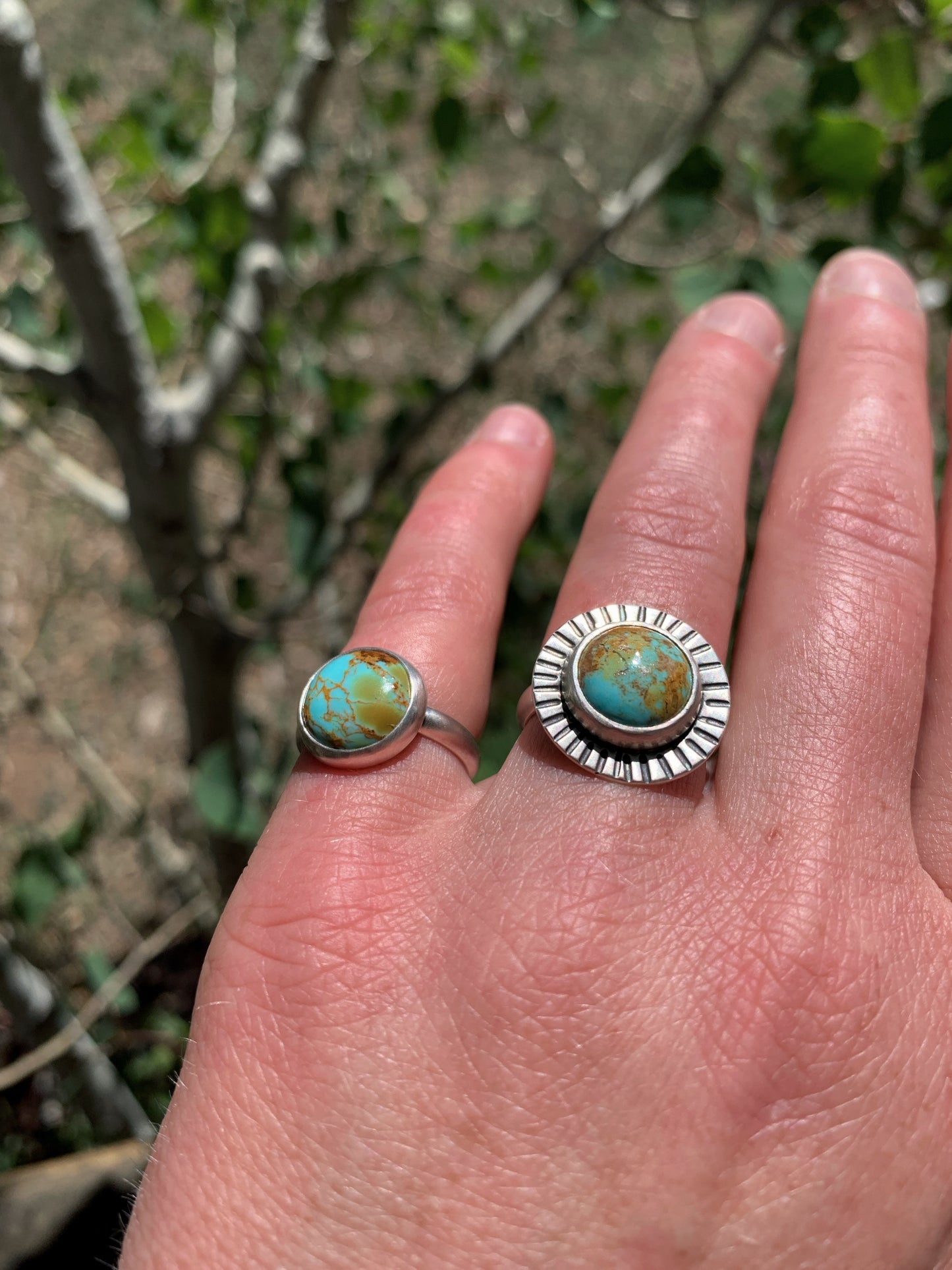 Pale Blue Dot Ring - size 6